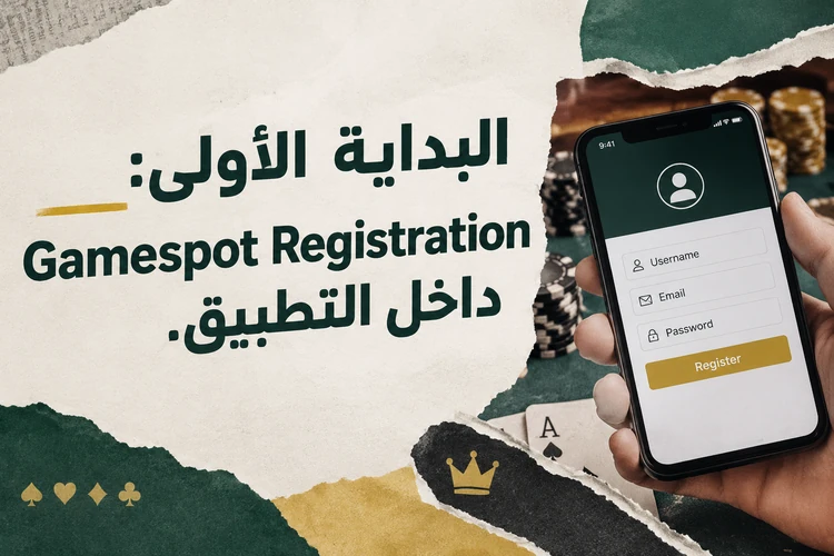 البداية الأولى: Gamespot Registration داخل التطبيق